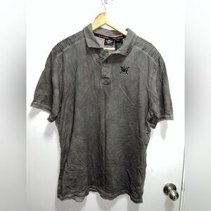 Harley Davidson Grey Moto Polo Shirt Men’s Size Large